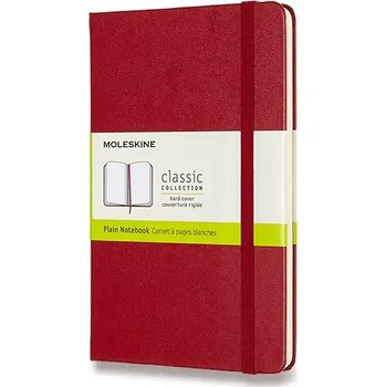 Skicář MOLESKINE tvrdý čistý červený M