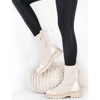 Dámská zimní obuv DoAndBe Béžové kotníkové boty HBL-61BE Velikost: 38