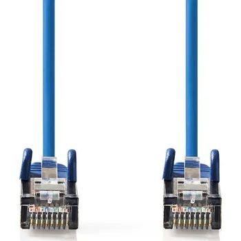 Síťový kabel Nedis síťový kabel SF/UTP CAT5e, zástrčka RJ45 - zástrčka RJ45, 1.5 m, modrá (CCGP85121BU15)