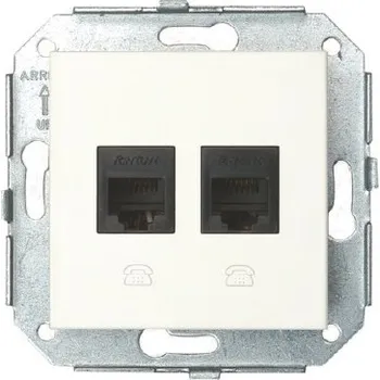 vypínač FONTINI by Font Barcelona Zásuvka telefonní dvojitá F-37 bílá 37 706 05