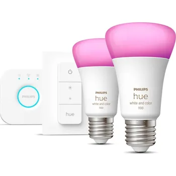 Žárovka Philips Hue White and Color Ambiance E27 sada (2x LED žárovka+bridge+ovladač)