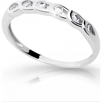 Prsten Zlatý zásnubní prsten DF 1712 se zirkony