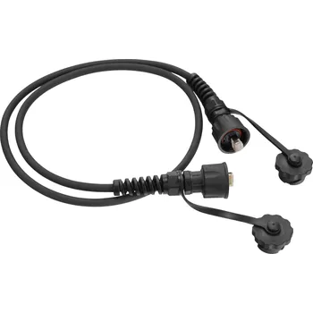 Počítačové příslušenství C6-IN-315BK-1MB Průmyslový propojovací kabel, kat. 6, FTP, IP67 černý, délka 1m