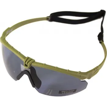NUPROL NUPROL ochranné brýle BATTLE PRO'S (s vložkou), tmavá skla - Zelená