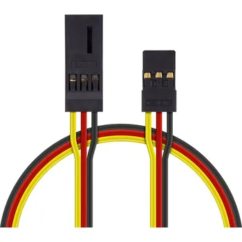 RC náhradní díl 4606 S prodlužovací kabel 900mm JR plochý silný, zlacené kontakty (PVC)