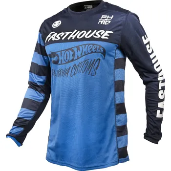 Moto dres Fasthouse Grindhouse Hot Wheels Jersey Electric Blue Velikost: M