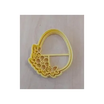 Velikonoční dekorace Vykrajovátko + otiskovač velikonoční - VAJÍČKO s květy