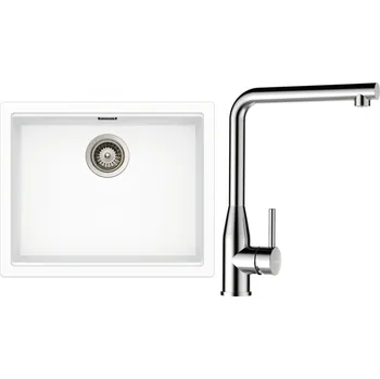 Granitový dřez Set Schock S28-12 (dřez Kiruna N-100L Day + baterie Keto Masivní nerezová ocel + komponenty Nerez)