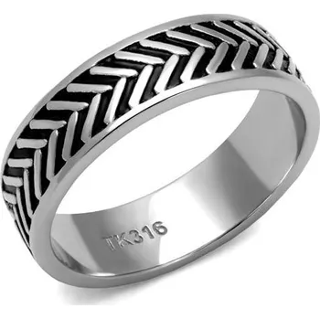 Prsten Šperky4U Pánský ocelový prsten - pneumatika - velikost 64 - OPR1472-64