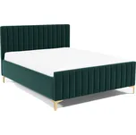 Eka Čalouněná postel SUTRA+ 180x200 cm Barva látky Trinity: (2328) Tmavá zelená, Úložný prostor: S kovovým rámem úložného prostoru