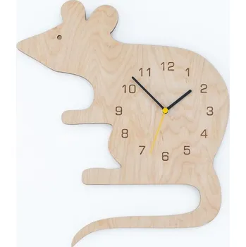 Hodiny MAJADESIGN Dětské dřevěné hodiny - MYŠKA