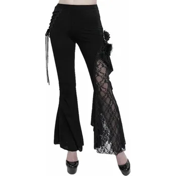 Dámské kalhoty kalhoty dámské DEVIL FASHION - Black Asymmetric Gothic - XL