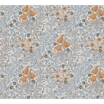 Tapeta A.S. Création | Vliesová tapeta na zeď ART OF EDEN 39057-4 | 0,53 x 10,05 m | bílá, béžová, oranžová, šedá + Bílá, béžová, oranžová, šedá vliesová tapeta na stěnu 390574 v rozměru 0,53 x 10,05 m