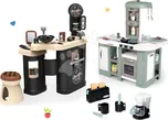 Set holičství trojkřídlé Barber Cut&Barber Shop Smoby a kuchyňka elektronická s magickým bubláním a snídaňový set