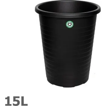 Odpadkový koš Koš na papír 15L ECO plast, černý