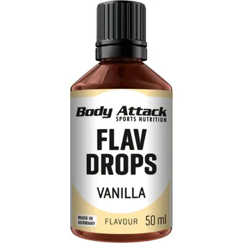 Sladidlo Body Attack Flav Drops příchuť vanilka - Body Attack, 50 ml