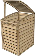 Zahradní úložný box LANIT PLAST Zahradní úložný box S751 65 x 92 x 105 cm hnědý