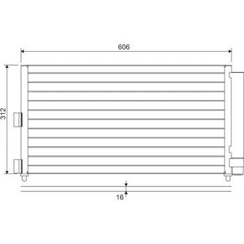 Klimatizace automobilu Kondenzátor, klimatizace VALEO 818021