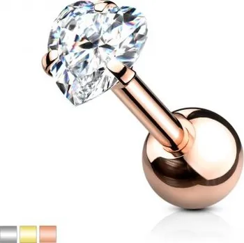 Náušnice Činka do ucha - srdíčko JA10-XM