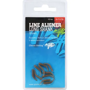 Rybářský háček GIANTS FISHING ROVNÁTKA NA HÁČEK LINE ALIGNER LONG SHANK LARGE BROWN (HOOK 2-6) 10KS
