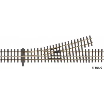 Modelová železnice H0e - výhybka do leva z rovné splítky H0/H0e