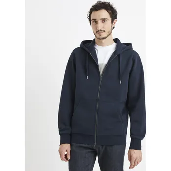 Pánská mikina Celio Mikina Vethree na zip - Pánské Celio modrá 1836725