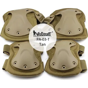 Chránič nohou Wosport King Kong Rychloodepínací chrániče kolen a loktů - coyote