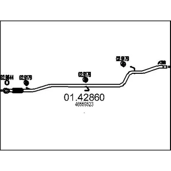 Výfukový systém Výfuková trubka MTS 01.42860