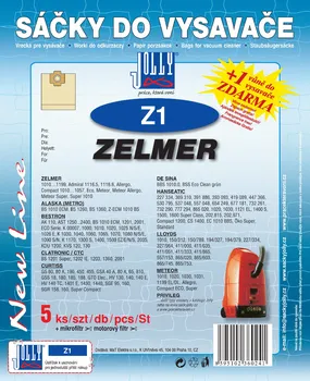 Sáček do vysavače Jolly Z1 Zelmer 5 ks