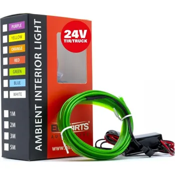 LED páska LED světlovodný pásek 2m (zelený) 24V