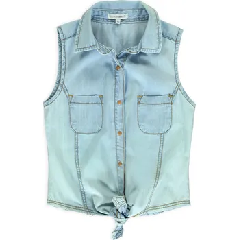 Dívčí oblečení Dívčí košilový top LEMON BERET GLISS modrý Velikost: 164