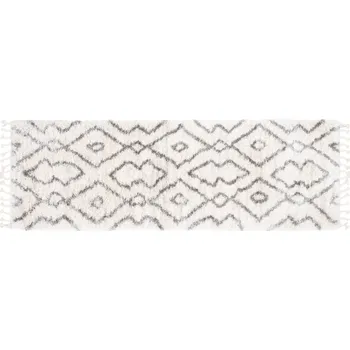 Koberec Moderní koberec Aztec - mřížka 2 - krémový Rozměr koberce: 80x200 cm