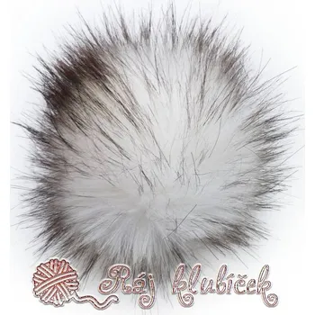 Příze Bambule z Ráje 5 - bílá, tm. hnědé konce