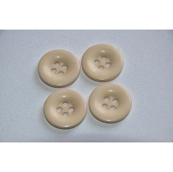 Knoflík Knoflík čtyřdírkový 25mm béžový