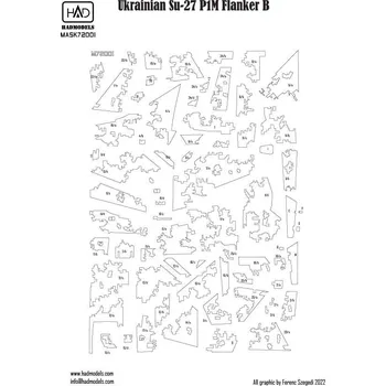 Plastikový model 1/72 Mask Su-27 P1M Flanker B Digitial Camouflage