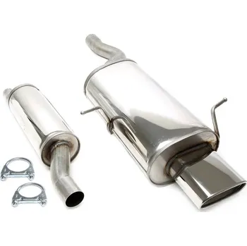 Autodíl TA Technix sportovní nerezový catback výfuk BMW 3 E46 316 / 318 kromě Compact, 1x ovál 85x150 mm rovná nerezová koncovka s pertlem