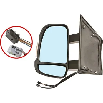 Auto zrcátko ACI zrcátko pro CITROEN Jumper 06- s blikačem pro bílou žár. a tepl. čidlem střední rameno 140 mm