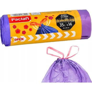 Odpadkový koš Paclan vonné odpadkové pytle zatahovací 35l 15µm 14ks