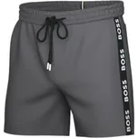 BOSS pánské plavky 1602 šedé - Šedá / XL