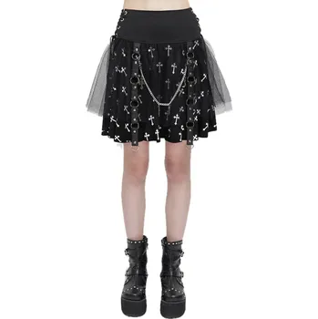 Dámská sukně sukně dámská DEVIL FASHION - SWEET PANDEMONIUM - WHITE - M