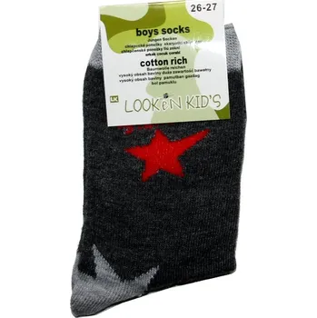 Klučičí ponožky chlapecké klasické 7867 hvězdy