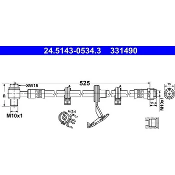 Brzdová hadice Brzdová hadice ATE 24.5143-0534.3