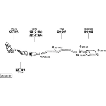 Filtr pevných částic filtr pevných čás. výroba AS Bosal 97-219A