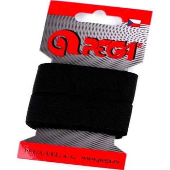 Textilní guma Guma prádlová, pruženka na kartě, šíře 20 mm, délka 1,5 m, černá