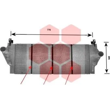 Chladič motoru Chladič turba VAN WEZEL 43004295