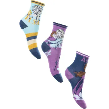 Ponožky Disney Frozen - modrá/fialová/modrá Velikost: 23/26