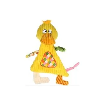 Hračka pro psa Flamingo hračka pro psa kačena 22,5 x 9 x 29 cm látková, pískací a šustící žlutá