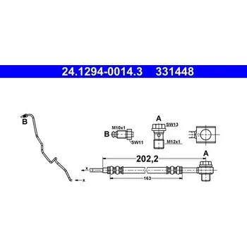 Brzdová hadice Brzdová hadice ATE 24.1294-0014.3