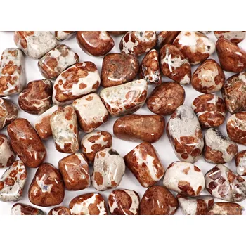 Drahý kámen Magieprirody.cz Tromlovaný kámen Granát grosulár matrix L velikost 25 - 35 mm Afrika #498 Množství: 1ks