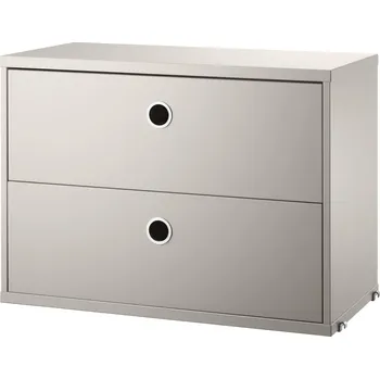 Komoda STRING Komoda Chest with Drawers 58 x 30 cm, Beige